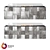 Kvadro Bio Fireplace: Stylish 3D Panels & Optiwhite Glass 3D model small image 2