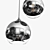 Modern Chrome Globe Pendant Light 3D model small image 3