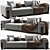 Sleek Modern Sofa Set 3D model small image 2