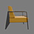 Modern Nova Chair and Coffee Table 3D model small image 2