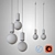 Minimalist Pawn Pendant Lamp 3D model small image 2