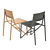 Sleek Single Frame Chair | High Quality Design 3D model small image 1