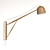 Elegant White Oak Crane Swing Lamp 3D model small image 1