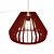 Parametric Wooden Pendant Light 3D model small image 3