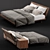 Sleek Nelson King Bed Set 3D model small image 4