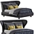 Luxury Rea Bed: 160x200cm 3D model small image 1