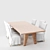 Sleek Flexform Monreale Dining Set 3D model small image 2