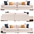 Sleek Shelf Sectional Sofa 3D model small image 1