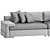 Sleek Shelf Sectional Sofa 3D model small image 4