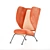Sleek Modern Arm Chair 3D model small image 1