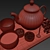 Elegant Tea Set Collection 3D model small image 3