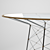 Modern Whisk Glass Top Dining Table 3D model small image 8