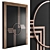 Elegant Black & Gold Door 3D model small image 1