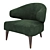 Elegant Aston Armchair: Versatile Luxury 3D model small image 3