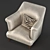 Sayyadi Armchair: Chic and Comfortable! 3D model small image 3