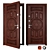 Sturdy Entrance Metal Door Baku 3D model small image 1