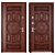 Sturdy Entrance Metal Door Baku 3D model small image 3