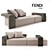 Luxurious Fendi Bogart Sectional 3D model small image 5