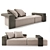 Luxurious Fendi Bogart Sectional 3D model small image 4