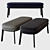 Sleek Caratos Bench: Modern Design 3D model small image 1