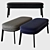 Sleek Caratos Bench: Modern Design 3D model small image 2