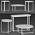 Modern Aula Console Table Set 3D model small image 2