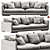 Flexform Magnum: Modern Modular Sofa 3D model small image 1