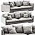 Flexform Magnum: Modern Modular Sofa 3D model small image 2