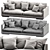 Flexform Magnum: Modern Modular Sofa 3D model small image 3