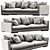 Flexform Magnum: Modern Modular Sofa 3D model small image 4