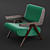 Modern Lina Armchair: Stylish & Comfortable 3D model small image 4