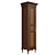 Classic Wooden Wardrobe 600mm 3D model small image 2