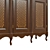 Vintage Wood Wardrobe 3D model small image 4