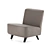 Elegant Leather Armchair 3D model small image 1