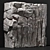 Massive Granite Slab Rock 3D model small image 1