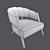 Elegant Ellen Armchair: Luxurious Comfort 3D model small image 3