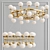 Glamorous Milk Bubble Ring Chandelier 3D model small image 1