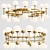 Glamorous Milk Bubble Ring Chandelier 3D model small image 2