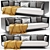 Sleek and Stylish Modern Sofa 3D model small image 4