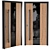 Elegant Wood & Glass Door 3D model small image 1