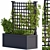 Black Outdoor Plant Box: Stylish & Durable 3D model small image 1