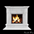 Elegant Marble Fireplace Portal 3D model small image 1