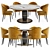 Elegant 2014 Dining Table Set 3D model small image 1