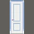 Provance Classic 1 | White Enamel Interior Door 3D model small image 2