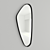 Elegant Asymmetrical Wall Mirror 3D model small image 1