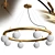 Satin Brass Orb Chandelier 3D model small image 1