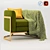 3D Armchair with Textures 3D model small image 1