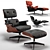 Modern Classic Eames Lounge Chair 3D model small image 1