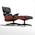 Modern Classic Eames Lounge Chair 3D model small image 2