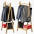 Foldable Bamboo Clothes Stand 3D model small image 2